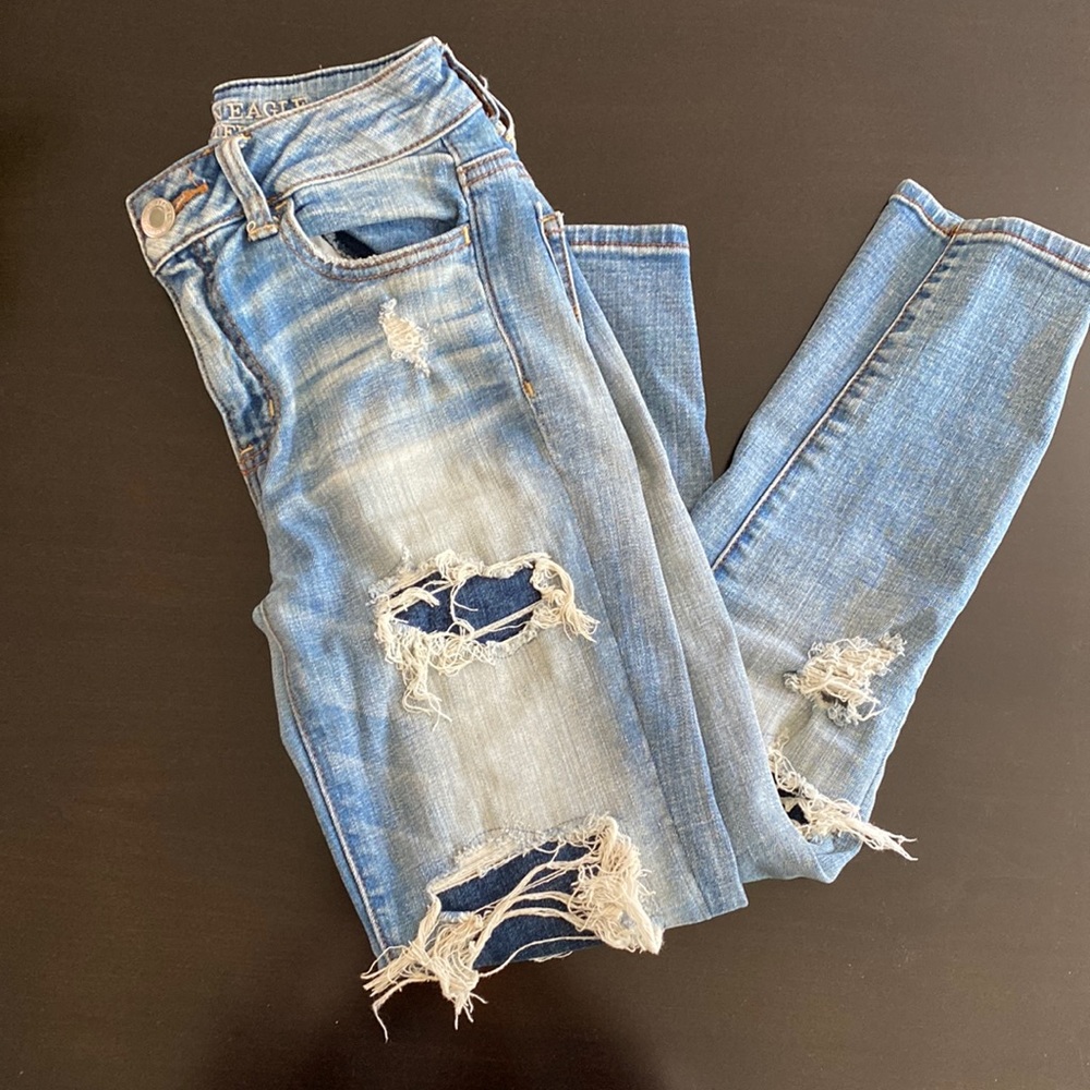 American Eagle high rise jegging crop super stretch